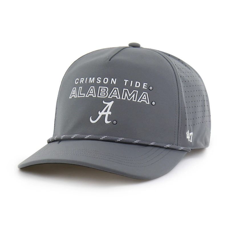 Men's '47  Gray Alabama Crimson Tide Forward Vent Hitch Rope Adjustable Hat