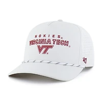 Men's '47  White Virginia Tech Hokies Forward Vent Hitch Rope Adjustable Hat