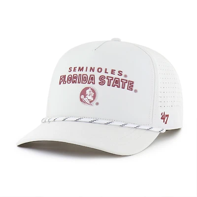 Men's '47  White Florida State Seminoles Forward Vent Hitch Rope Adjustable Hat