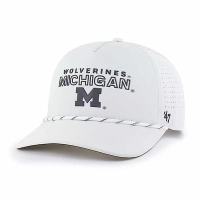 Men's '47  White Michigan Wolverines Forward Vent Hitch Rope Adjustable Hat