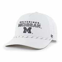 Men's '47  White Michigan Wolverines Forward Vent Hitch Rope Adjustable Hat