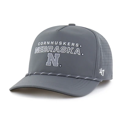 Men's '47  Gray Nebraska Huskers Forward Vent Hitch Rope Adjustable Hat