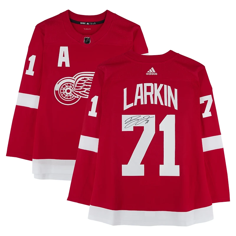 Dylan Larkin Detroit Red Wings Autographed Red adidas Jersey with Alternate Captain Patch