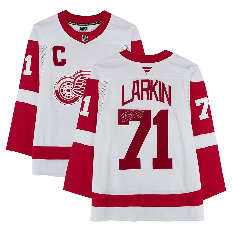 Dylan Larkin Detroit Red Wings Autographed White Fanatics Premium Jersey