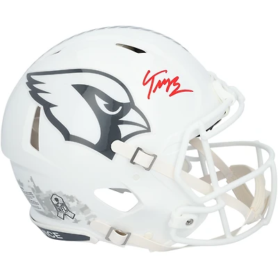 Trey McBride Arizona Cardinals Autographed Riddell 2024 Salute To Service Speed Authentic Helmet