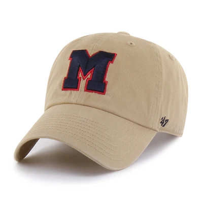 Unisex '47  Khaki Ole Miss Rebels Clean Up Adjustable Hat
