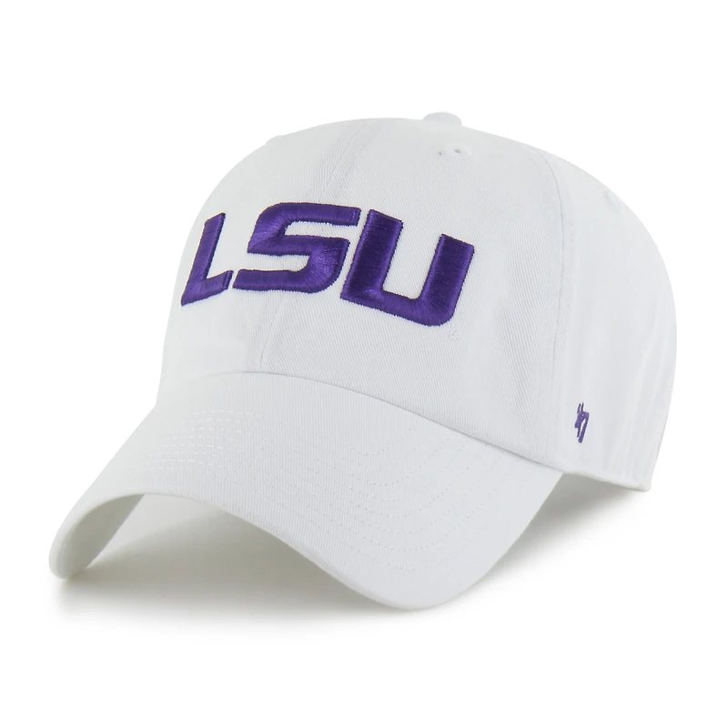 Men's '47  White LSU Tigers Vault Clean Up Adjustable Hat