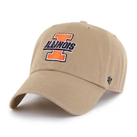 Men's '47  Khaki Illinois Fighting Illini Vault Clean Up Adjustable Hat