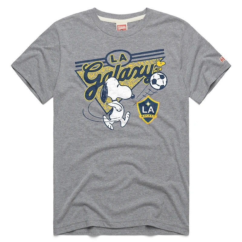 Unisex Homage Gray LA Galaxy MLS x Peanuts Snoopy Graphic Tri-Blend T-Shirt