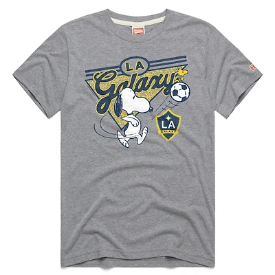 Unisex Homage  Gray LA Galaxy MLS x Peanuts Snoopy Graphic Tri-Blend T-Shirt