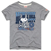 Youth Homage  Gray New York City FC MLS x Peanuts Snoopy Graphic Tri-Blend T-Shirt