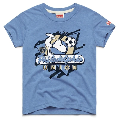 Youth Homage  Light Blue Philadelphia Union MLS x Peanuts Snoopy Graphic Tri-Blend T-Shirt