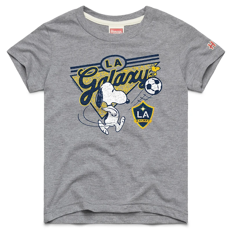 Youth Homage  Gray LA Galaxy MLS x Peanuts Snoopy Graphic Tri-Blend T-Shirt