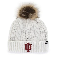 Women's '47  White Indiana Hoosiers Meeko Cuffed Knit Hat with Pom