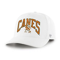 Men's '47  White Miami Hurricanes Walk Tall Hitch Adjustable Hat