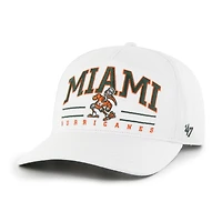 Men's '47  White Miami Hurricanes Roscoe Hitch Adjustable Hat