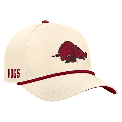 Men's Nike Natural Arkansas Razorbacks Vintage Rope Rise Adjustable Hat