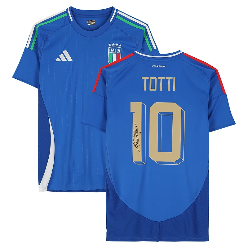 Francesco Totti Italy National Team Autographed 2004-06 Blue Home Puma Jersey - Icons