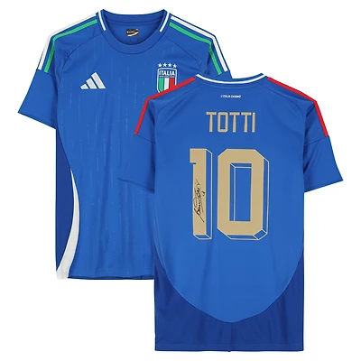 Francesco Totti Italy National Team Autographed 2004-06 Blue Home Puma Jersey - Icons
