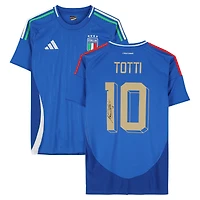 Francesco Totti Italy National Team Autographed 2004-06 Blue Home Puma Jersey  - Icons