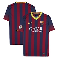 Lionel Messi, Andres Iniesta & Xavi Barcelona 2013-14 Blue/Red Home Nike Jersey - Icons
