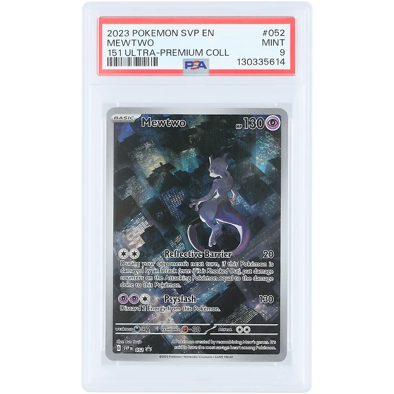 Mewtwo 2023 Pokemon 151 Ultra Premium Collection Promo #52 PSA Authenticated 9 Card