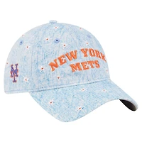 Women's New Era  Light Blue New York Mets Daisy All Over 9TWENTY Adjustable Hat