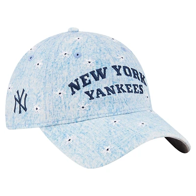 Women's New Era Light Blue New York Yankees Daisy All Over 9TWENTY Adjustable Hat