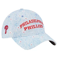 Women's New Era  Light Blue Philadelphia Phillies Daisy All Over 9TWENTY Adjustable Hat