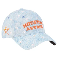 Women's New Era  Light Blue Houston Astros Daisy All Over 9TWENTY Adjustable Hat