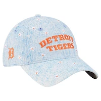 Women's New Era  Light Blue Detroit Tigers Daisy All Over 9TWENTY Adjustable Hat