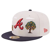 Men's New Era  Khaki Atlanta Braves City Icon 59FIFTY Fitted Hat