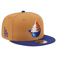 Men's New Era Khaki/Royal Los Angeles Dodgers Ice Cream 9FIFTY Snapback Hat