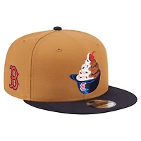 Men's New Era Khaki/Navy Boston Red Sox Ice Cream 9FIFTY Snapback Hat