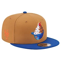 Men's New Era Khaki/Royal New York Mets Ice Cream 9FIFTY Snapback Hat