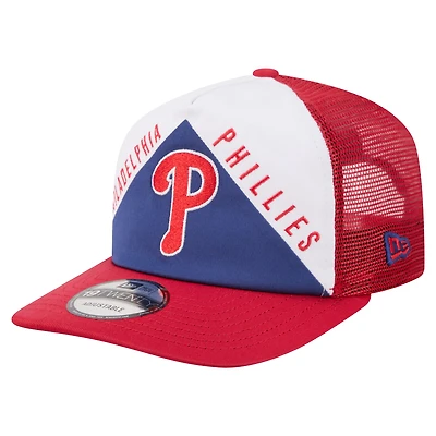 Men's New Era White/Red Philadelphia Phillies Retro Cut 19TWENTY Adjustable Trucker Hat