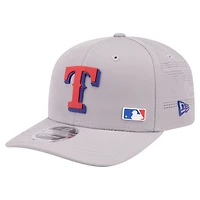 Men's New Era Gray Texas Rangers Laser Perforated 9SEVENTY Adjustable Hat