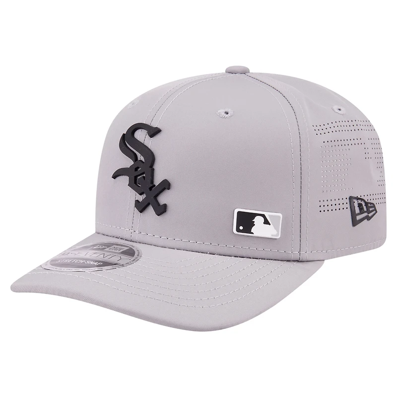 Men's New Era Gray Chicago White Sox Laser Perforated 9SEVENTY Adjustable Hat