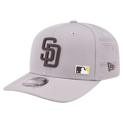 Men's New Era Gray San Diego Padres Laser Perforated 9SEVENTY Adjustable Hat