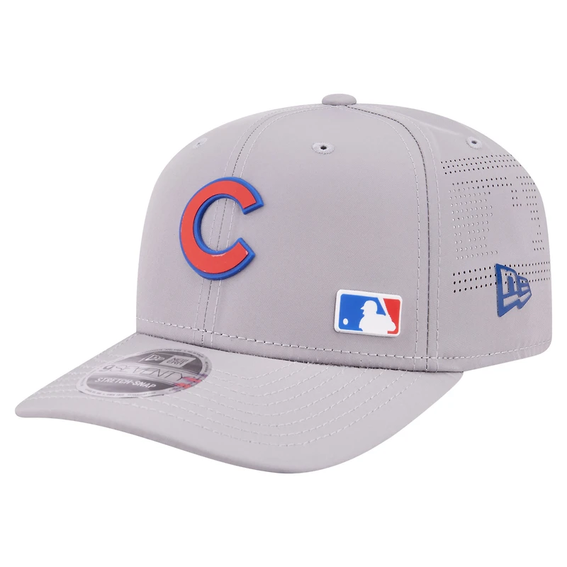 Men's New Era Gray Chicago Cubs Laser Perforated 9SEVENTY Adjustable Hat