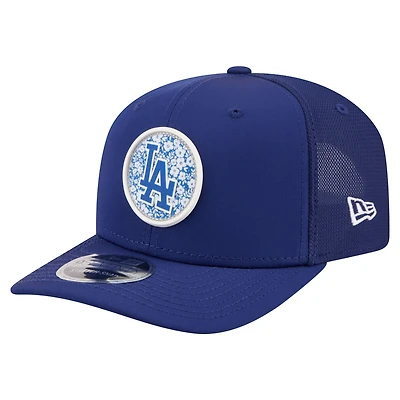 Men's New Era Royal Los Angeles Dodgers Floral Patch 9SEVENTY Adjustable Hat