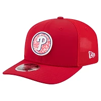 Men's New Era  Red Philadelphia Phillies Floral Patch 9SEVENTY Adjustable Hat
