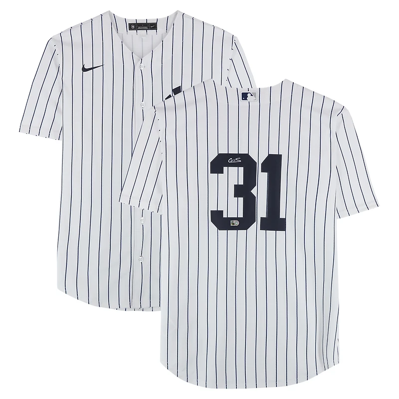 Cam Schlittler New York Yankees Autographed White Pinstripe Nike Replica Jersey