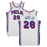 David Duke Jr. Philadelphia 76ers Player-Issued #28 White Nike Jersey from the 2023-24 NBA Season - Size 48+4