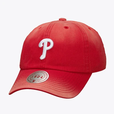 Unisex Mitchell & Ness Red Philadelphia Phillies 1904 Soft Wash Adjustable Hat