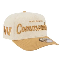 Men's New Era  Cream Washington Commanders Herringbone 9FIFTY A-Frame Snapback Hat
