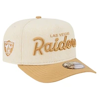Men's New Era  Cream Las Vegas Raiders Herringbone 9FIFTY A-Frame Snapback Hat