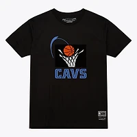 Unisex Mitchell & Ness  Black Cleveland Cavaliers Hardwood Classics Arch T-Shirt