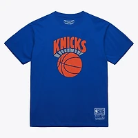 Unisex Mitchell & Ness  Royal New York Knicks Hardwood Classics Arch T-Shirt