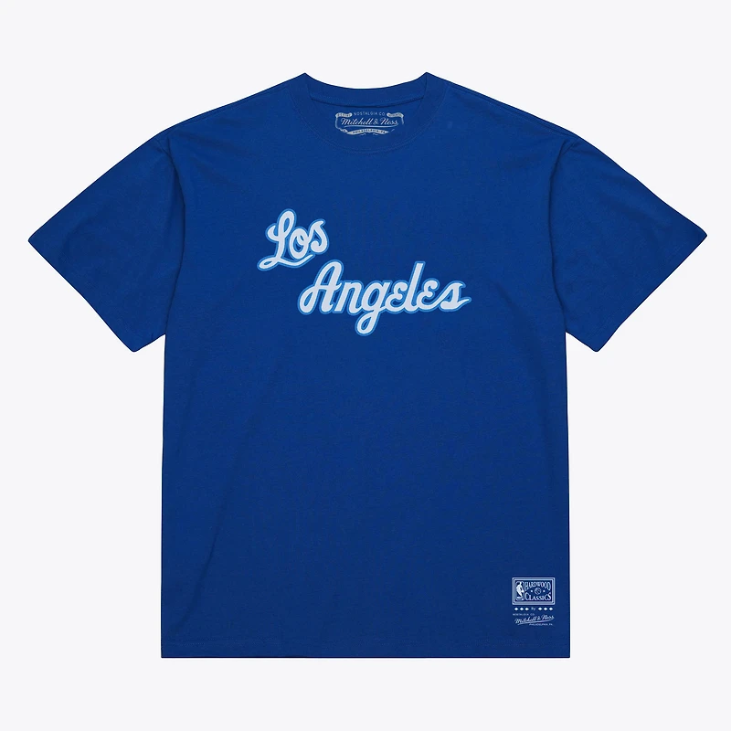 Unisex Mitchell & Ness Royal Los Angeles Lakers Hardwood Classics Arch T-Shirt